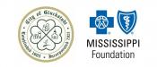 City of Gluckstadt Logo and Blue Cross Blue Shield Mississippi Foundation Logo